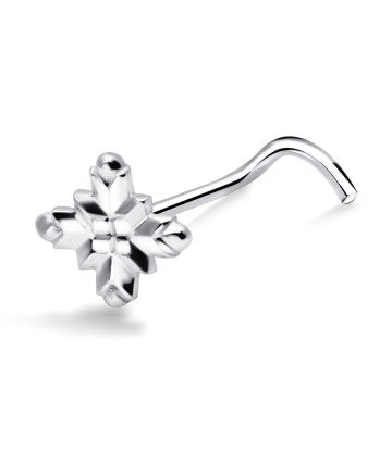 Leaf Shaped Silver Nose Stud NSKB-1258